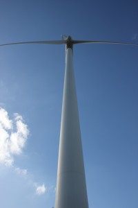 Windkraftanlage, gefördert vom Staat